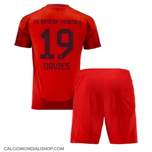 Maglie da calcio Bayern Munich Alphonso Davies #19 Prima Maglia Bambino 2024-25 Manica Corta (+ Pantaloni corti)